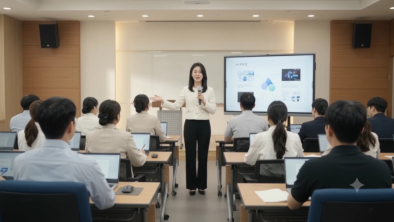 교육 현장에서 강의하는 위허브 컨설팅 강사
